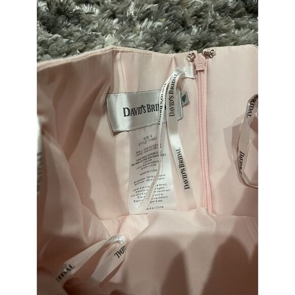 WOMENS 4 DAVID'S BRIDAL BRIDESMAID PROM PARTY DRESS BELLINI F14847 Pink - Picture 2 of 3